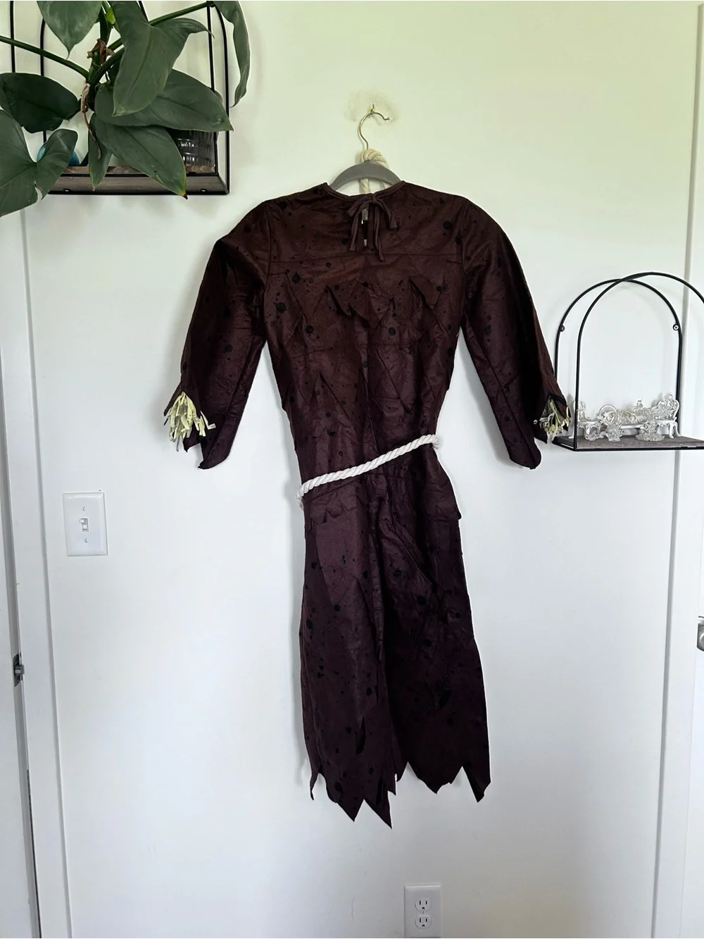 Spooktacular Creations Scarecrow Halloween Costume Cloak Gloves Medium Youth